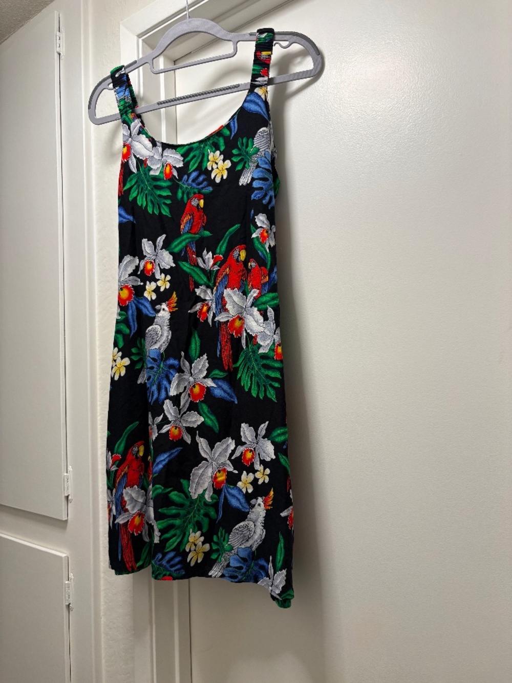 Retro “By Basix” Aloha print mini dress - size medium